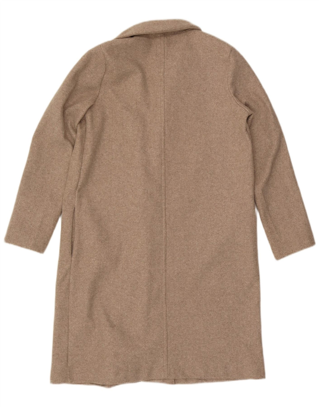 Zara Womens Open Overcoat UK 14 Medium Beige Polyester