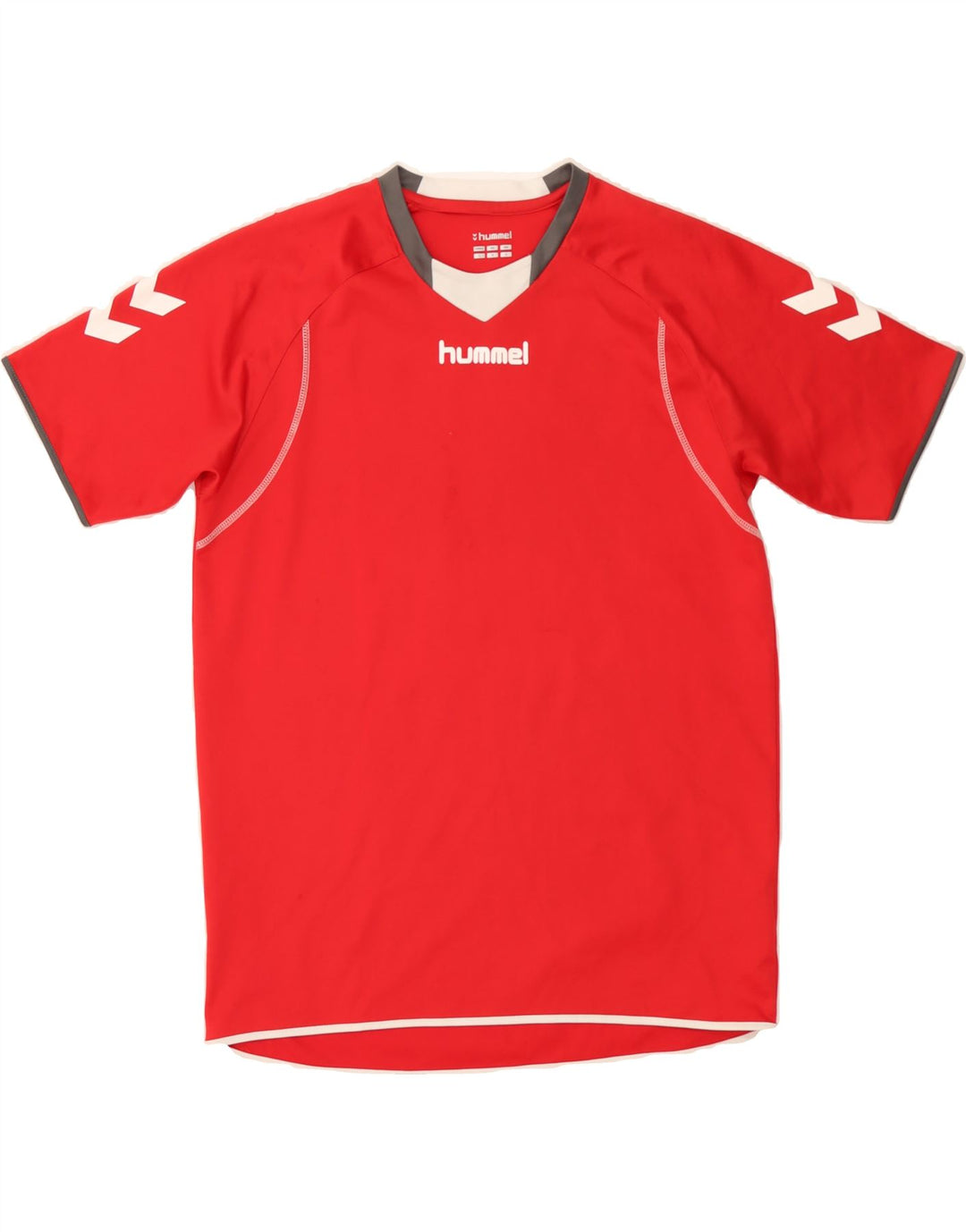 HUMMEL Mens T-Shirt Top Large Red Polyester Vintage Hummel and Second-Hand Hummel from Messina Hembry 