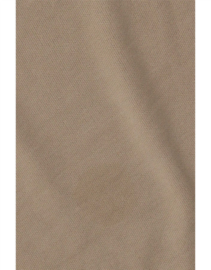 Zara Womens Crop Oversized Top Long Sleeve UK 10 Small Beige