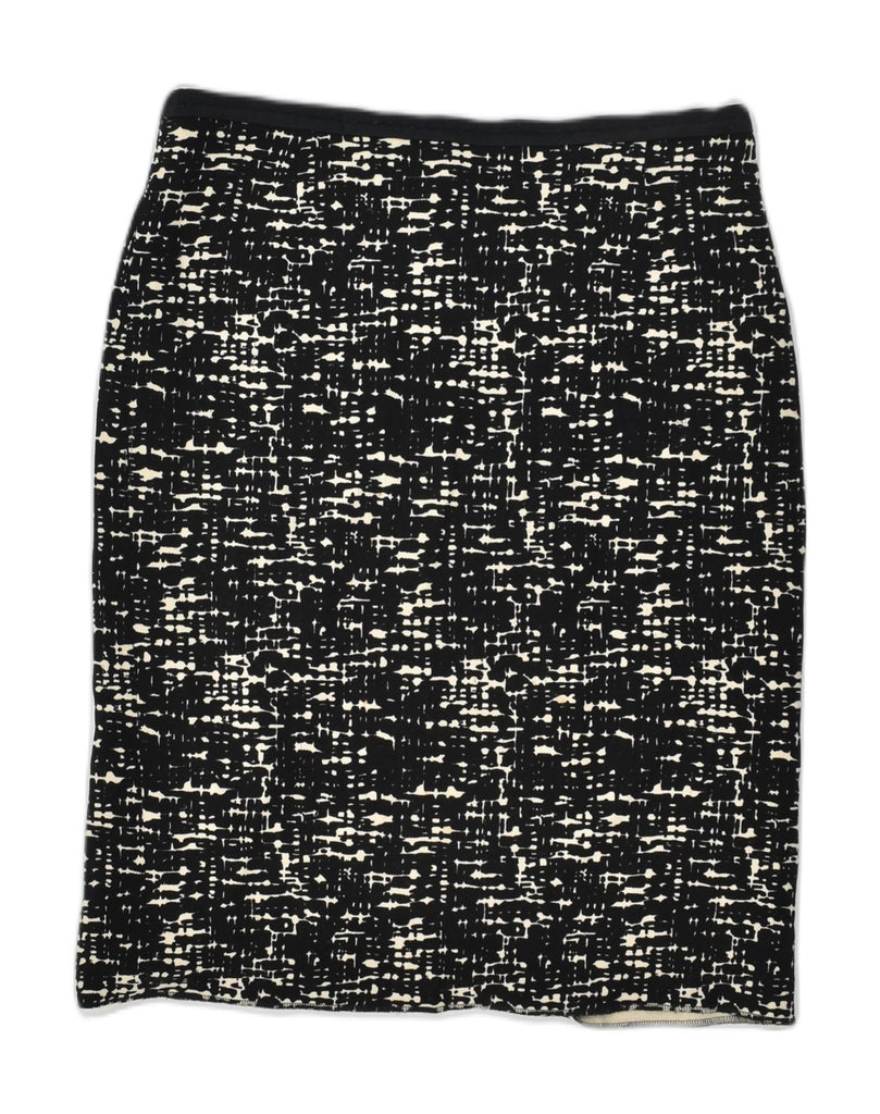 MAX MARA Womens Straight Skirt UK 16 Large W32 Black Spotted Wool | Vintage Max Mara | Thrift | Second-Hand Max Mara | Used Clothing | Messina Hembry 