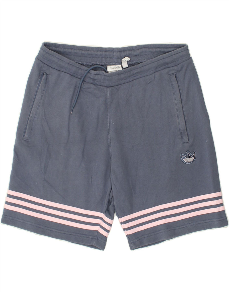 ADIDAS Mens Sport Shorts Medium Blue Cotton | Vintage Adidas | Thrift | Second-Hand Adidas | Used Clothing | Messina Hembry 