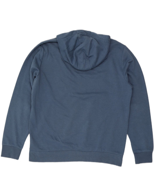 Kappa Mens Graphic Hoodie Jumper XL Blue Cotton