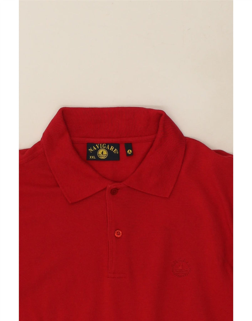 NAVIGARE Mens Polo Shirt 2XL Red Cotton | Vintage Navigare | Thrift | Second-Hand Navigare | Used Clothing | Messina Hembry 