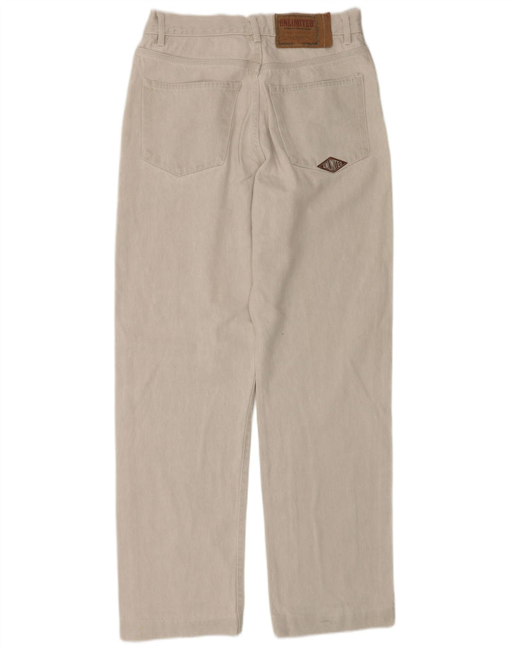 Unlimited Mens Tapered Jeans W33 L33 White Cotton