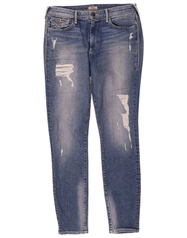 True Religion Womens Halle Mid Rise Super Skinny Jeans W30 L30 Blue Cotton