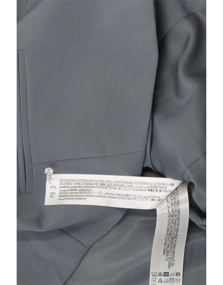 Zara Womens Waistcoat UK 12 Medium Grey Polyester