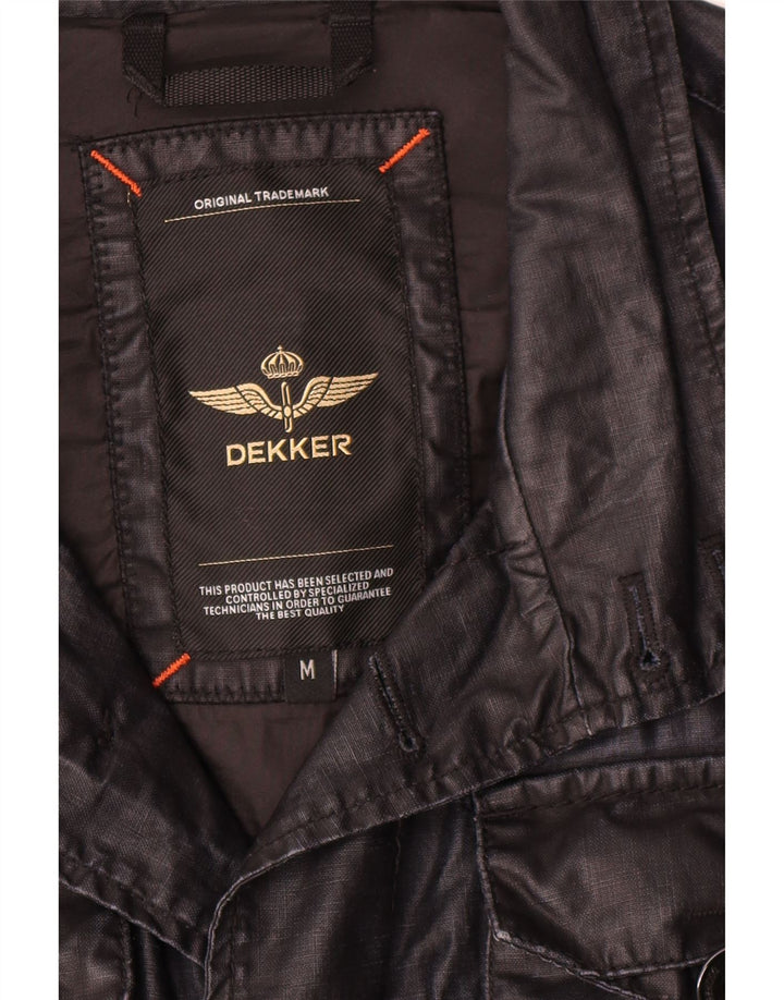 Dekker Mens Utility Jacket UK 38 Medium Navy Blue