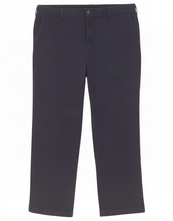 Dickies Mens Straight Chino Trousers W34 L31 Navy Blue Cotton