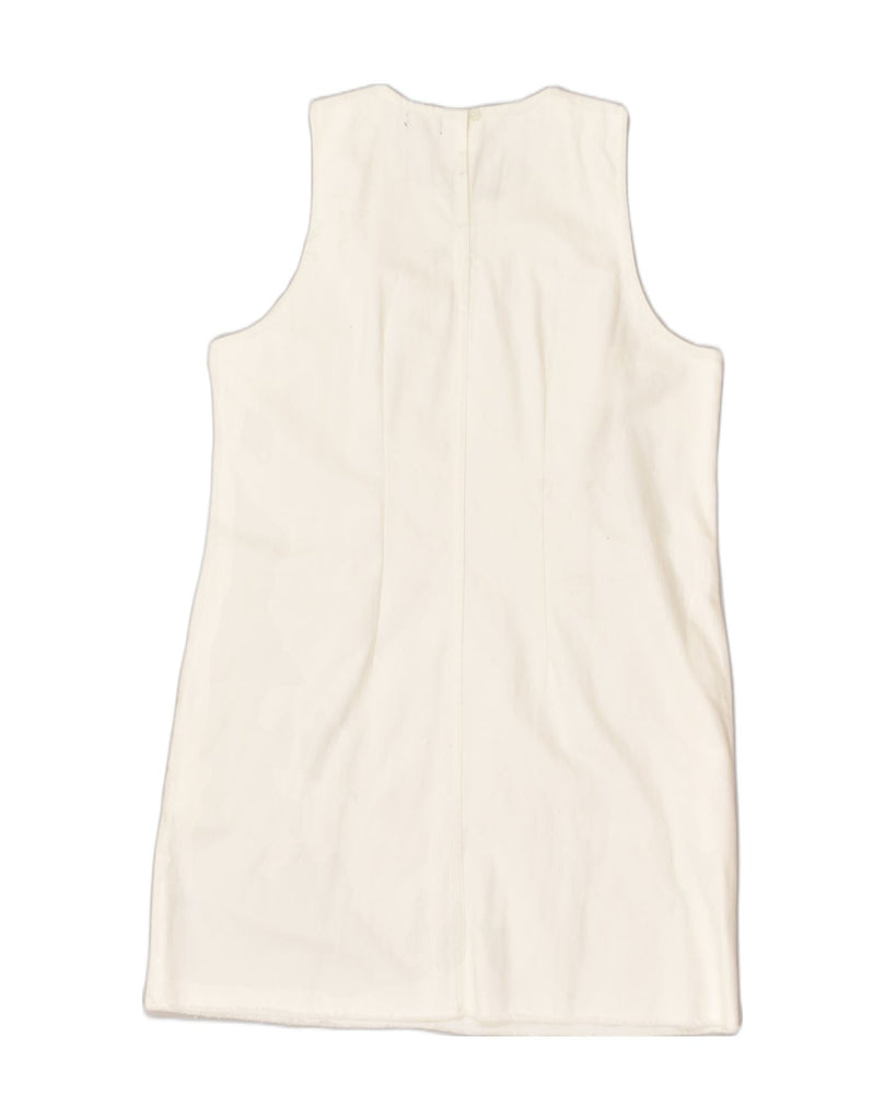 J. CREW Womens Sleeveless Basic Dress UK 14 Large White Cotton | Vintage J. Crew | Thrift | Second-Hand J. Crew | Used Clothing | Messina Hembry 