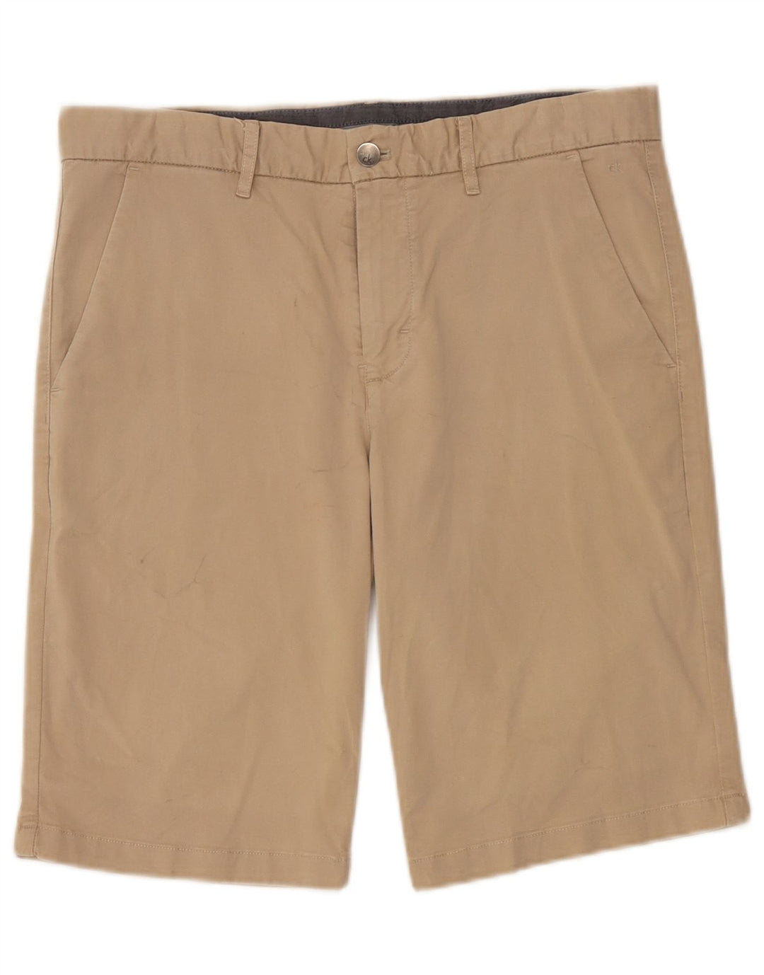 Calvin Klein Mens Chino Shorts W32 Medium Beige Cotton