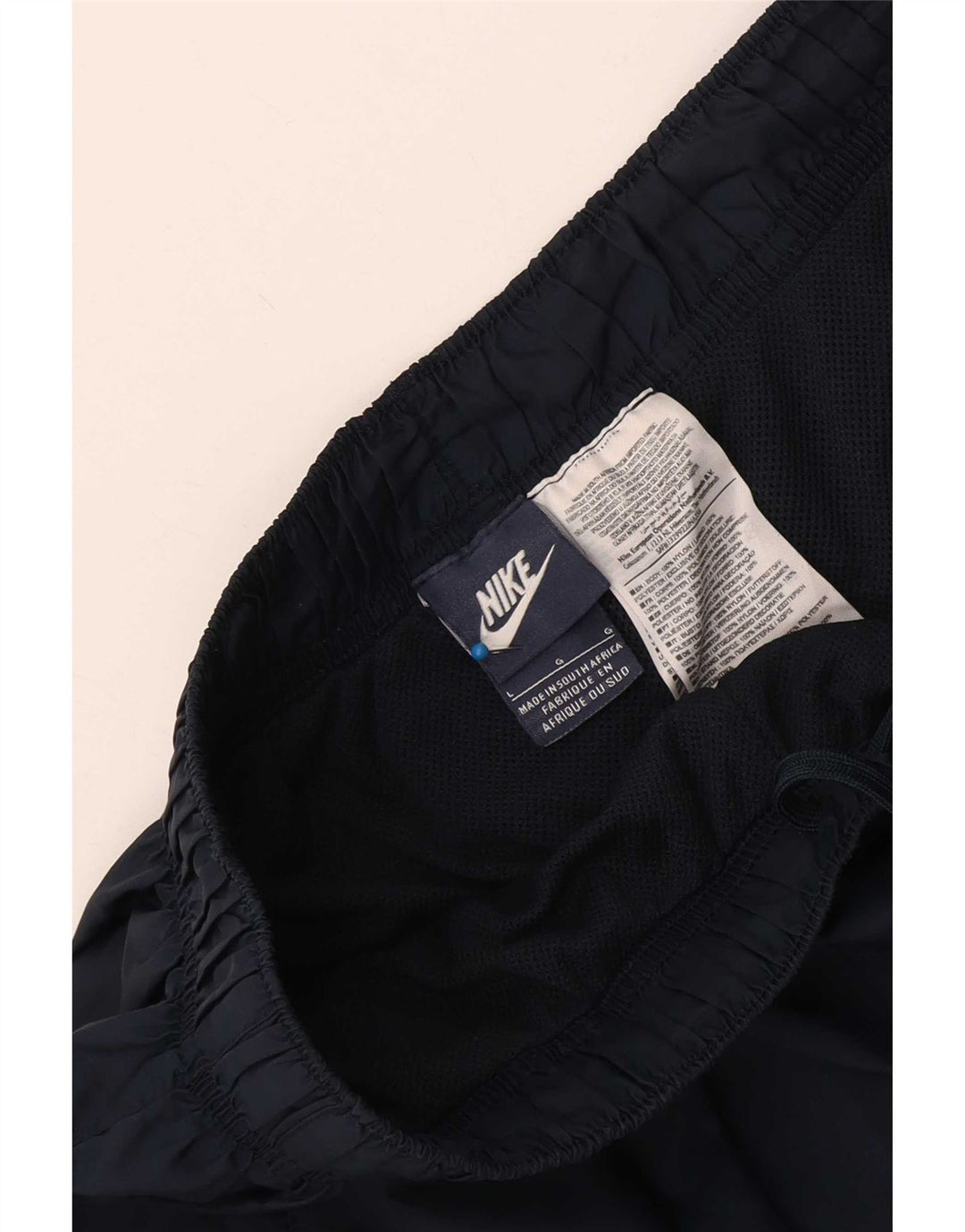 Nike Mens Capri Tracksuit Trousers Large Navy Blue Colourblock Nylon