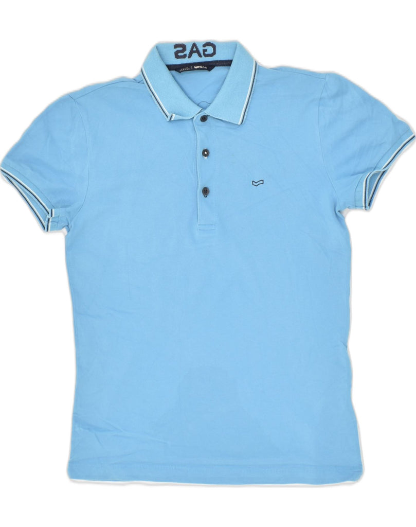 GAS Mens Polo Shirt Small Blue Cotton | Vintage Gas | Thrift | Second-Hand Gas | Used Clothing | Messina Hembry 