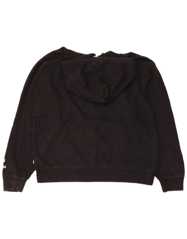 VANS Mens Graphic Hoodie Jumper XL Black Cotton