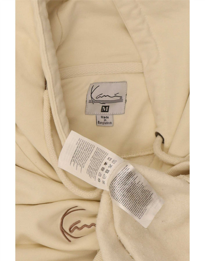 Karl Kani Mens Graphic Hoodie Jumper Medium Off White Cotton