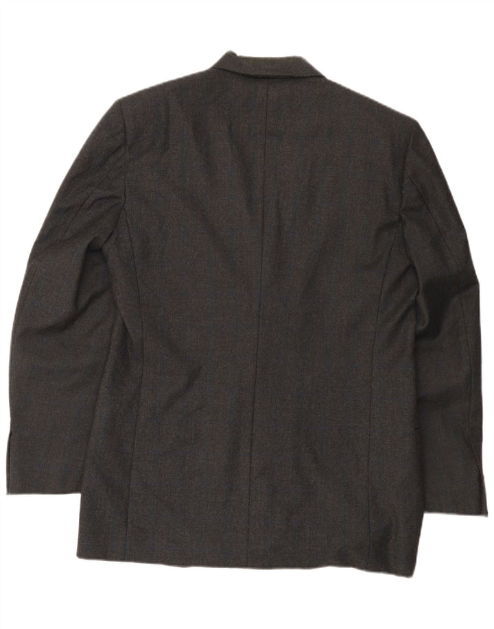 Verri Mens Double Breasted Blazer Jacket IT 48 Medium Grey Wool