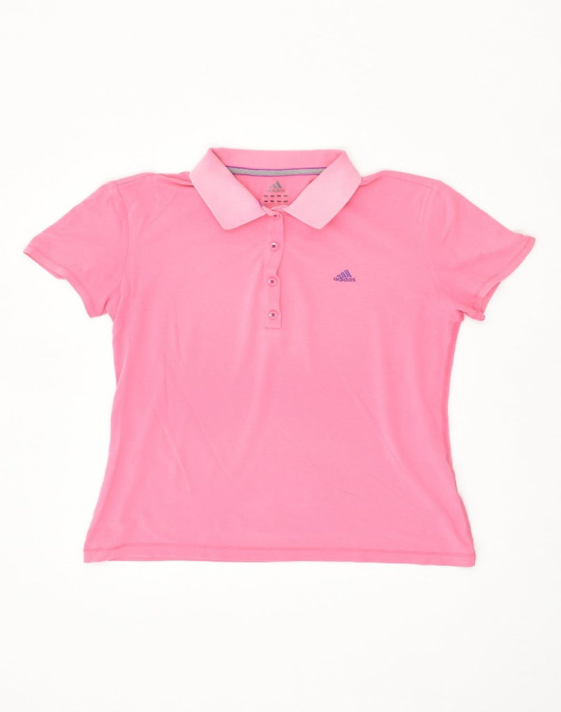 ADIDAS Womens Polo Shirt UK 8 Small Pink Cotton | Vintage Adidas | Thrift | Second-Hand Adidas | Used Clothing | Messina Hembry 