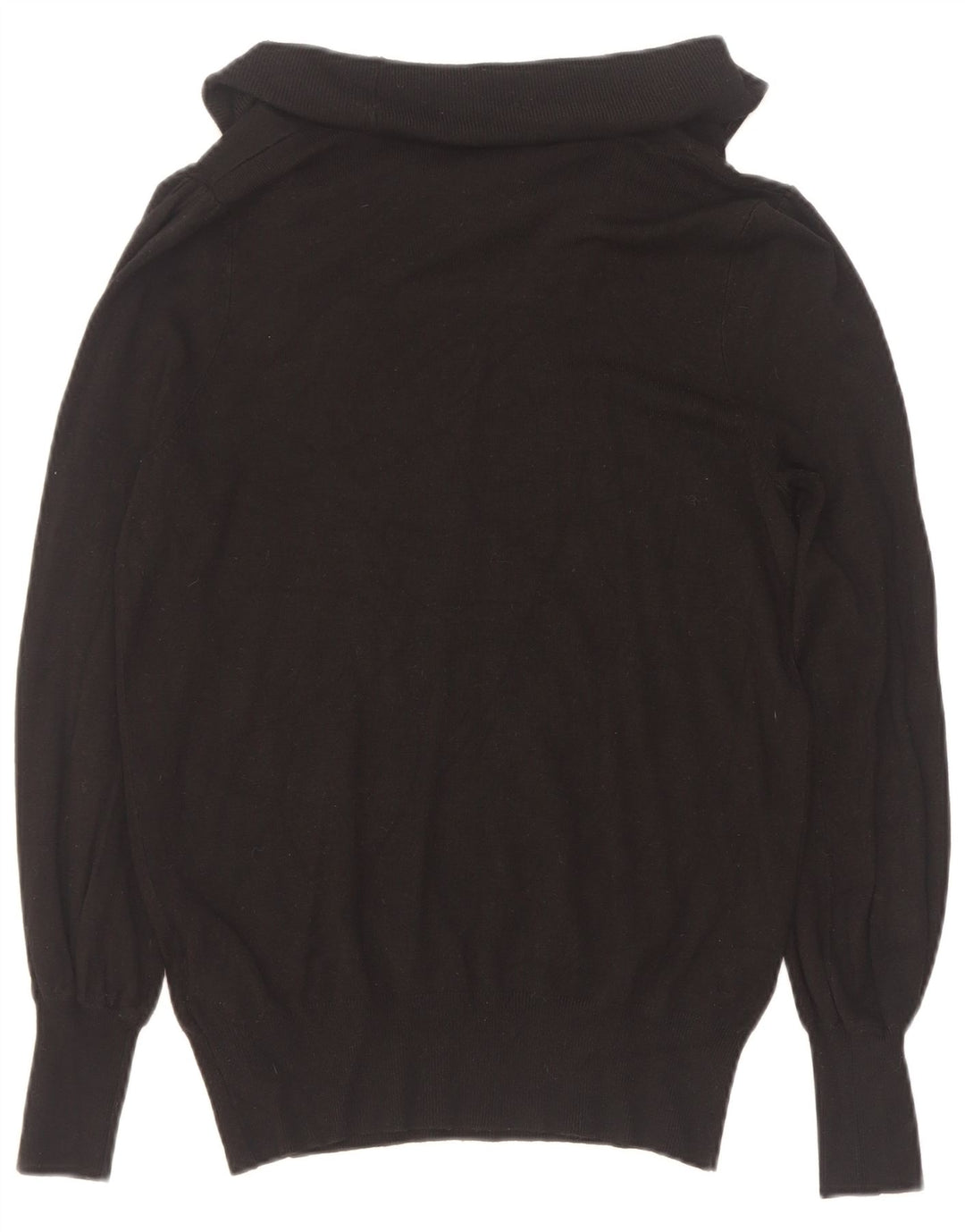 Marks & Spencer Womens Roll Neck Jumper Sweater UK 12 Medium Black Viscose