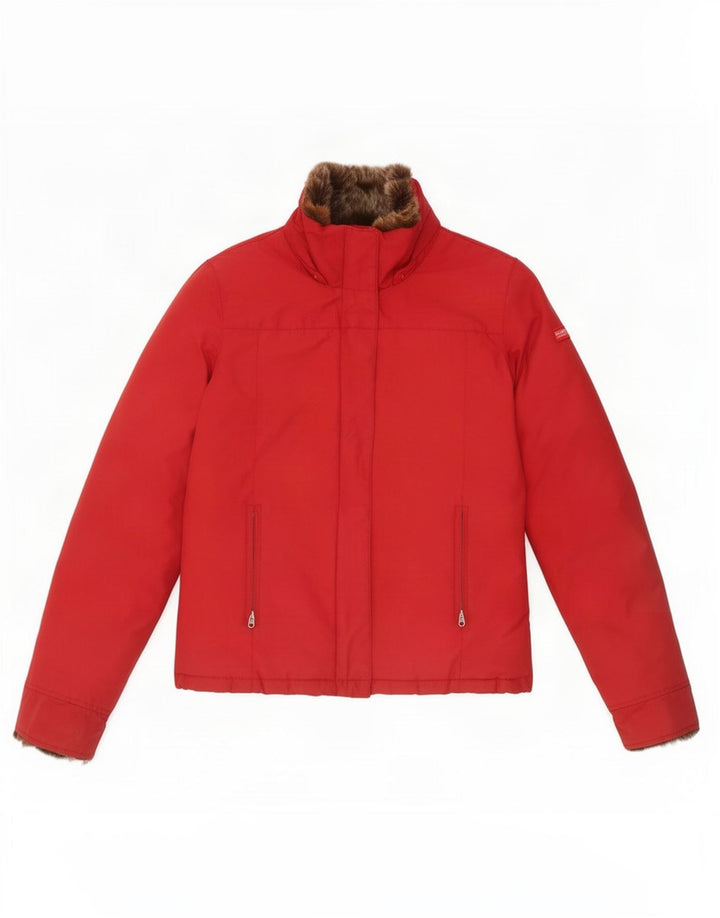 Woolrich Girls Padded Jacket 13-14 Years Red Cotton