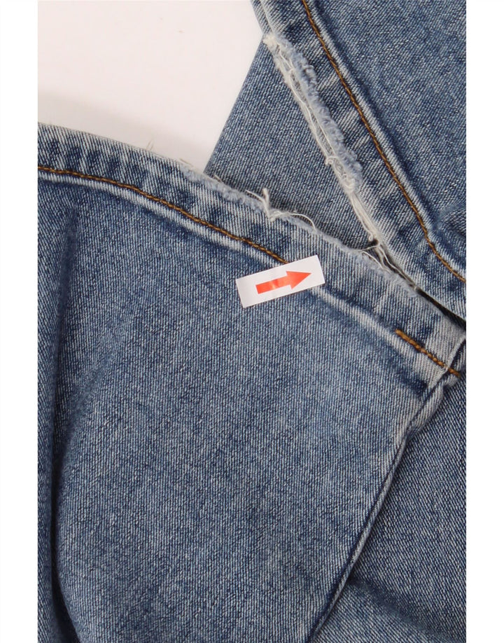 WRANGLER Mens Texas Stretch Distressed Straight Jeans W30 L32 Blue Cotton
