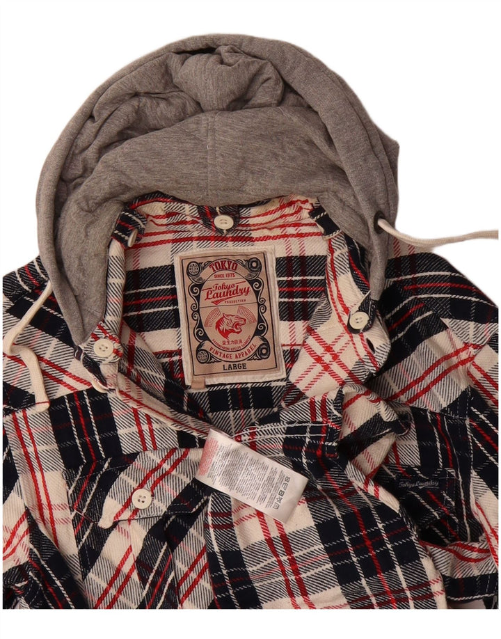 TOKYO LAUNDRY Mens Lumberjack Flannel Shirt Large Multicoloured Check