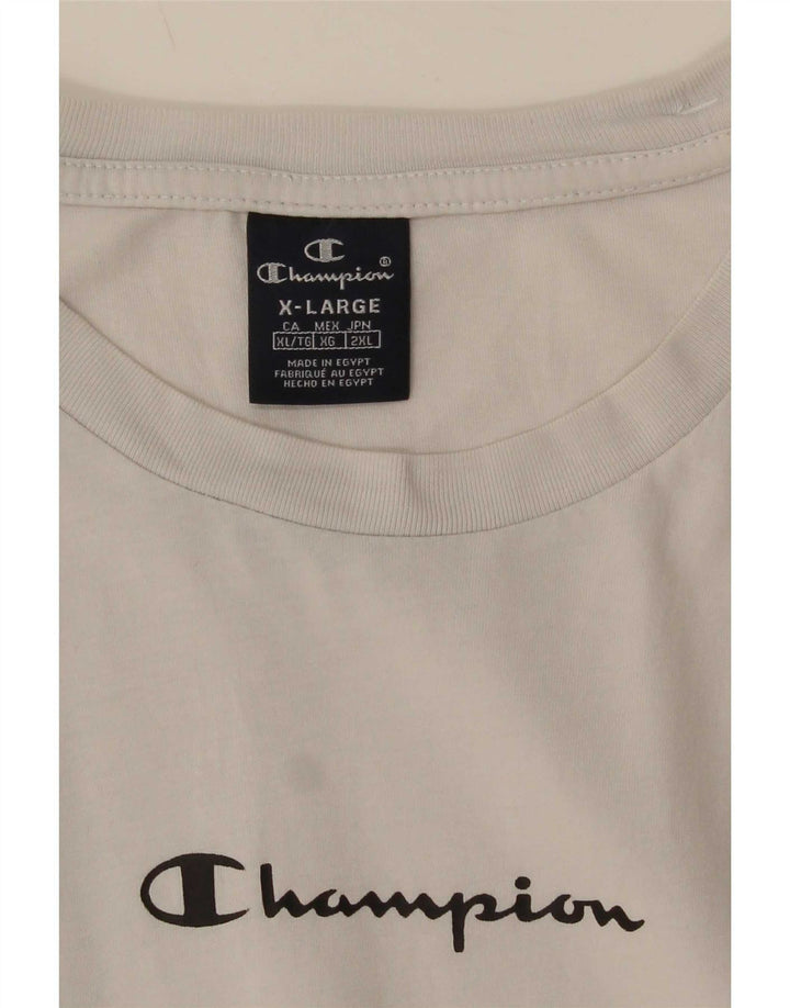 Champion Mens Graphic T-Shirt Top XL White Colourblock