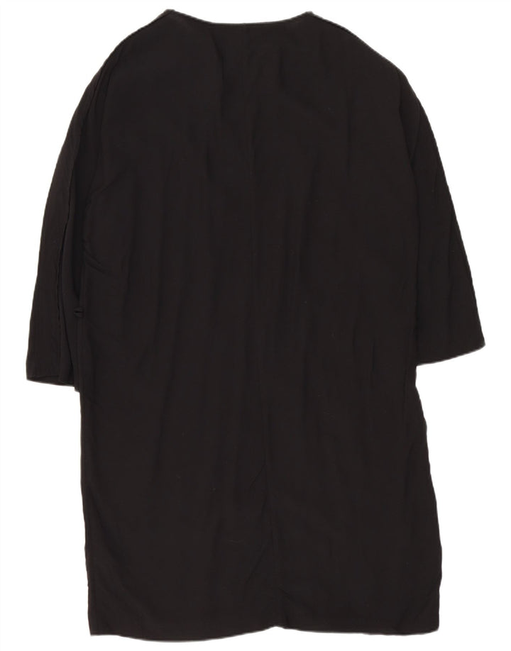 Zara Womens 3/4 Sleeve Shift Dress UK 14 Medium Black Viscose