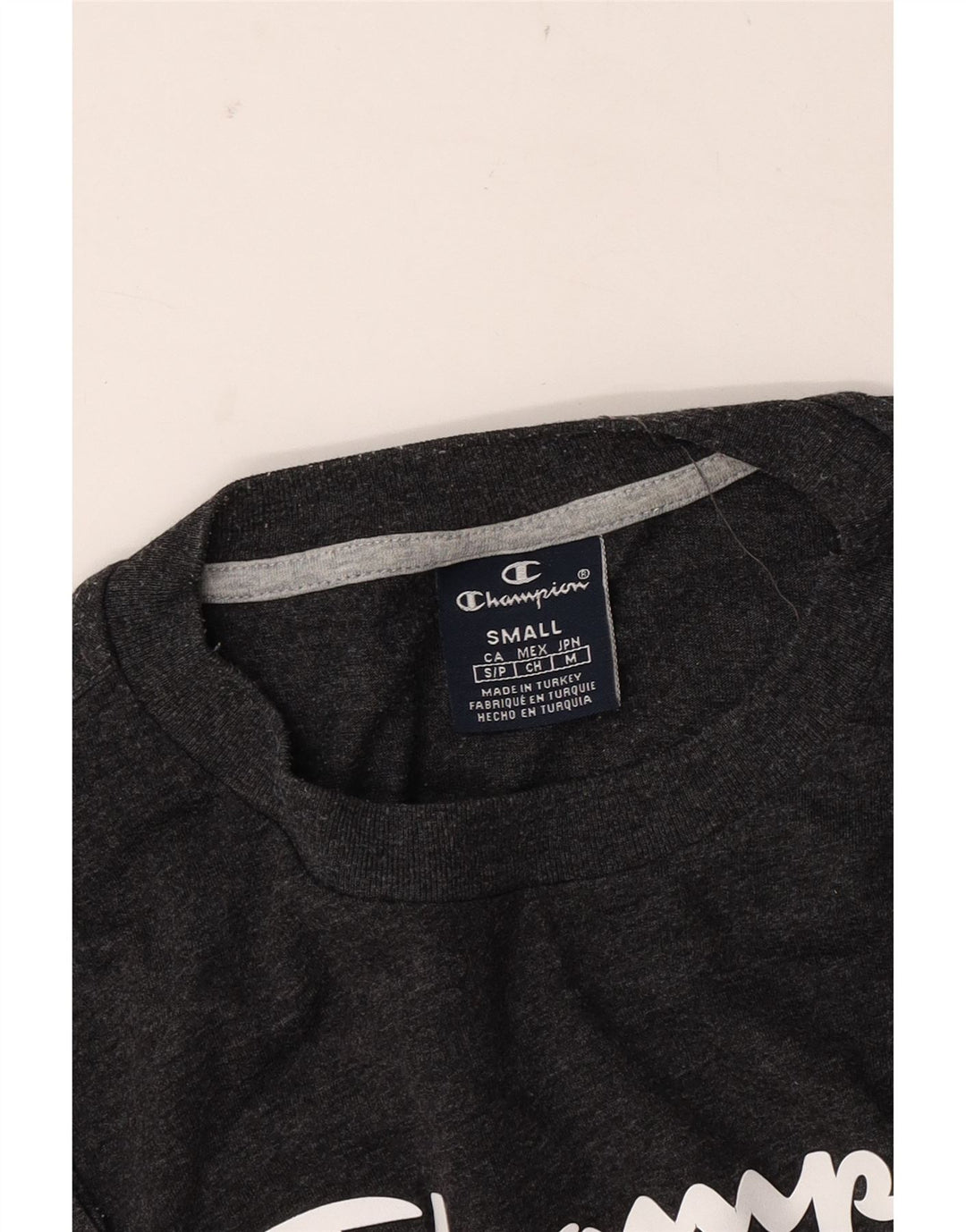 CHAMPION Mens Loose Fit Graphic T-Shirt Top Small Grey