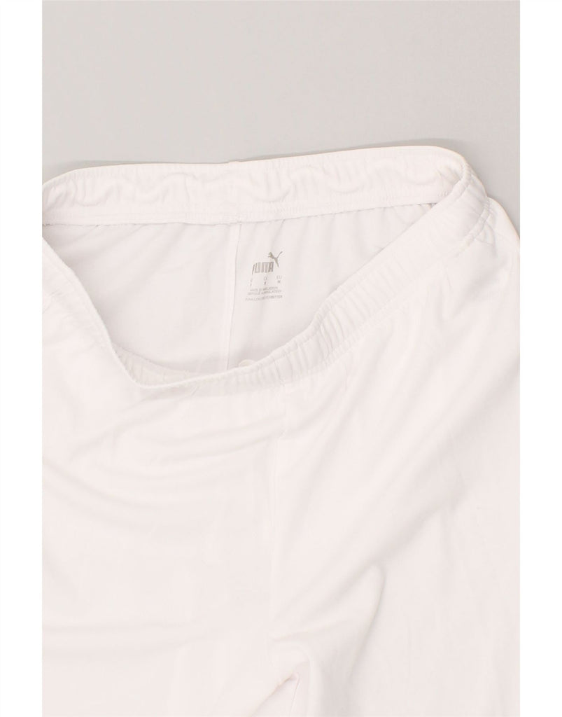 PUMA Mens Sport Shorts Medium White Polyester | Vintage Puma | Thrift | Second-Hand Puma | Used Clothing | Messina Hembry 