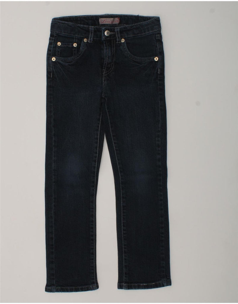 LEVI'S Girls Regular Straight Jeans 5-6 Years W22 L19  Navy Blue Cotton | Vintage Levi's | Thrift | Second-Hand Levi's | Used Clothing | Messina Hembry 