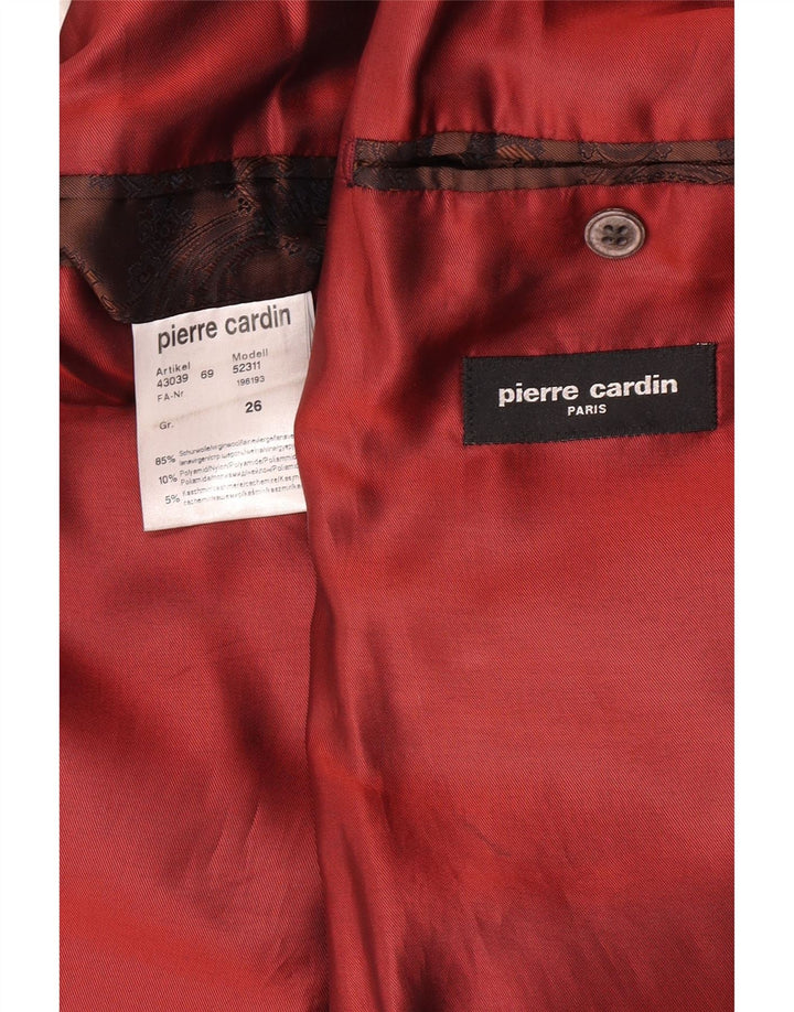 Pierre Cardin Mens 2 Button Blazer Jacket UK 40 Large Brown Check