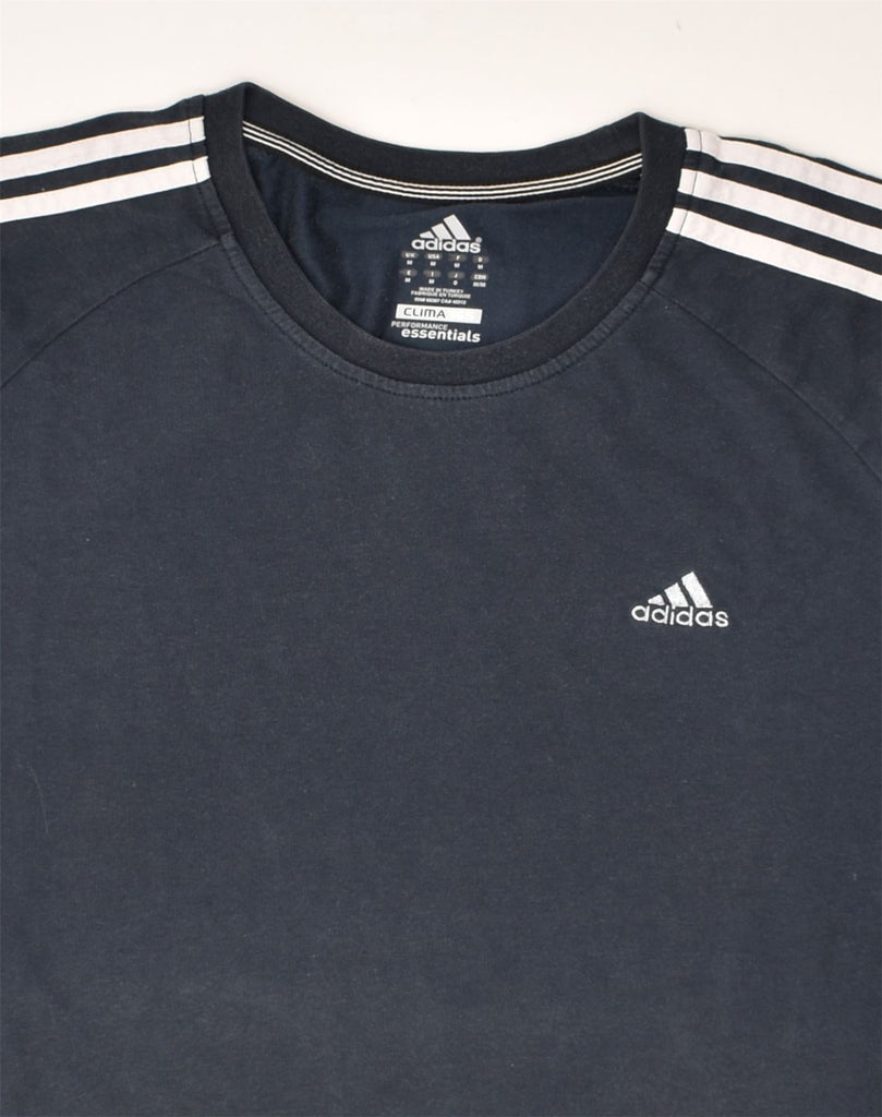 ADIDAS Mens Clima 365 T-Shirt Top Medium Navy Blue | Vintage Adidas | Thrift | Second-Hand Adidas | Used Clothing | Messina Hembry 