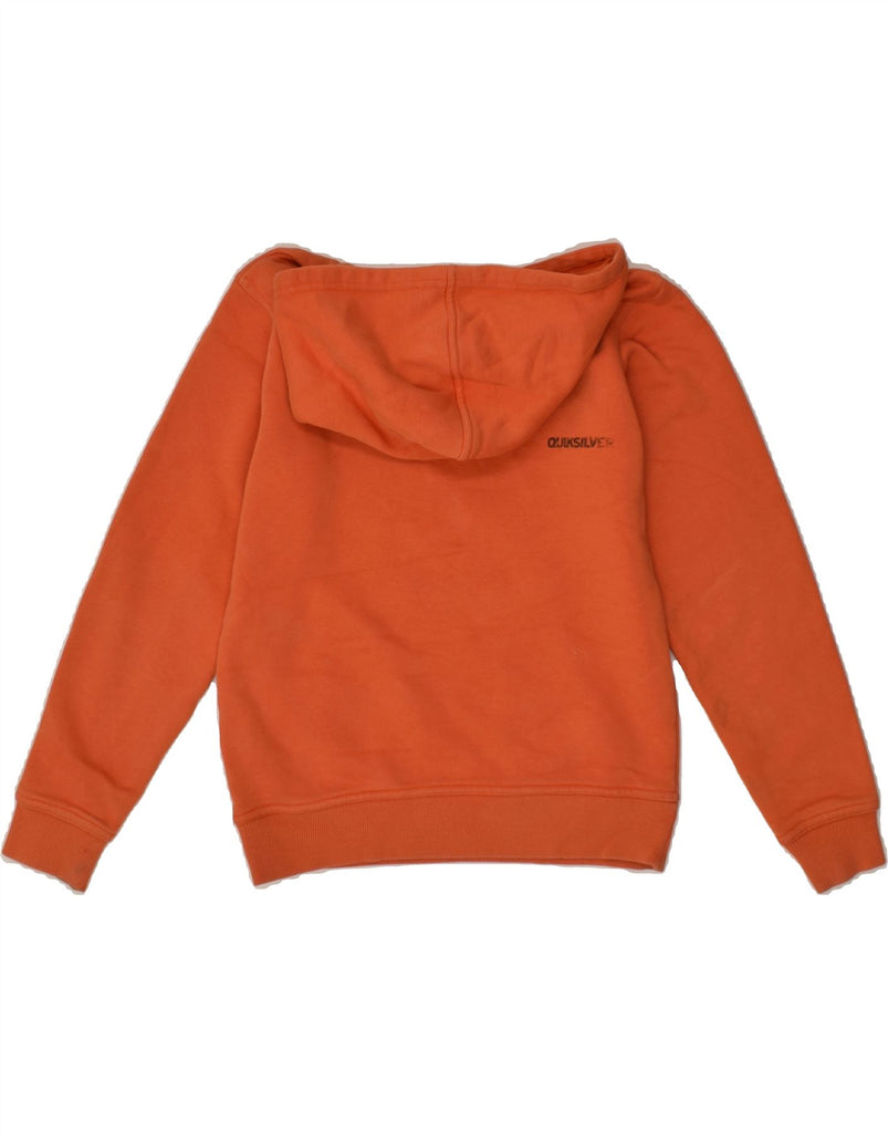 QUIKSILVER Boys Graphic Hoodie Jumper 11-12 Years Orange Cotton | Vintage Quiksilver | Thrift | Second-Hand Quiksilver | Used Clothing | Messina Hembry 