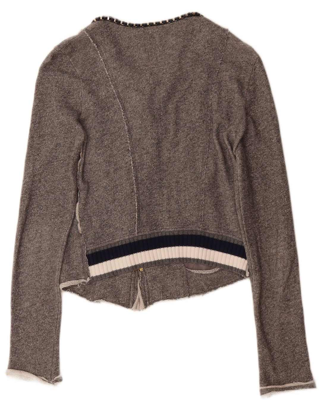 GUESS Womens Cardigan Sweater UK 8 Small Grey Colourblock