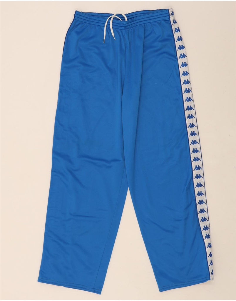 KAPPA Boys Graphic Tracksuit Trousers 15-16 Years XL  Blue Colourblock Vintage Kappa and Second-Hand Kappa from Messina Hembry 