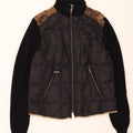 ALVIERO MARTINI Womens Padded Jacket IT 52 2XL Black Colourblock Nylon