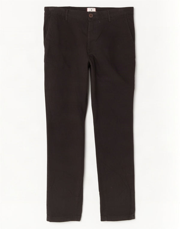 Jack & Jones Mens Slim Chino Trousers W34 L32 Black Cotton
