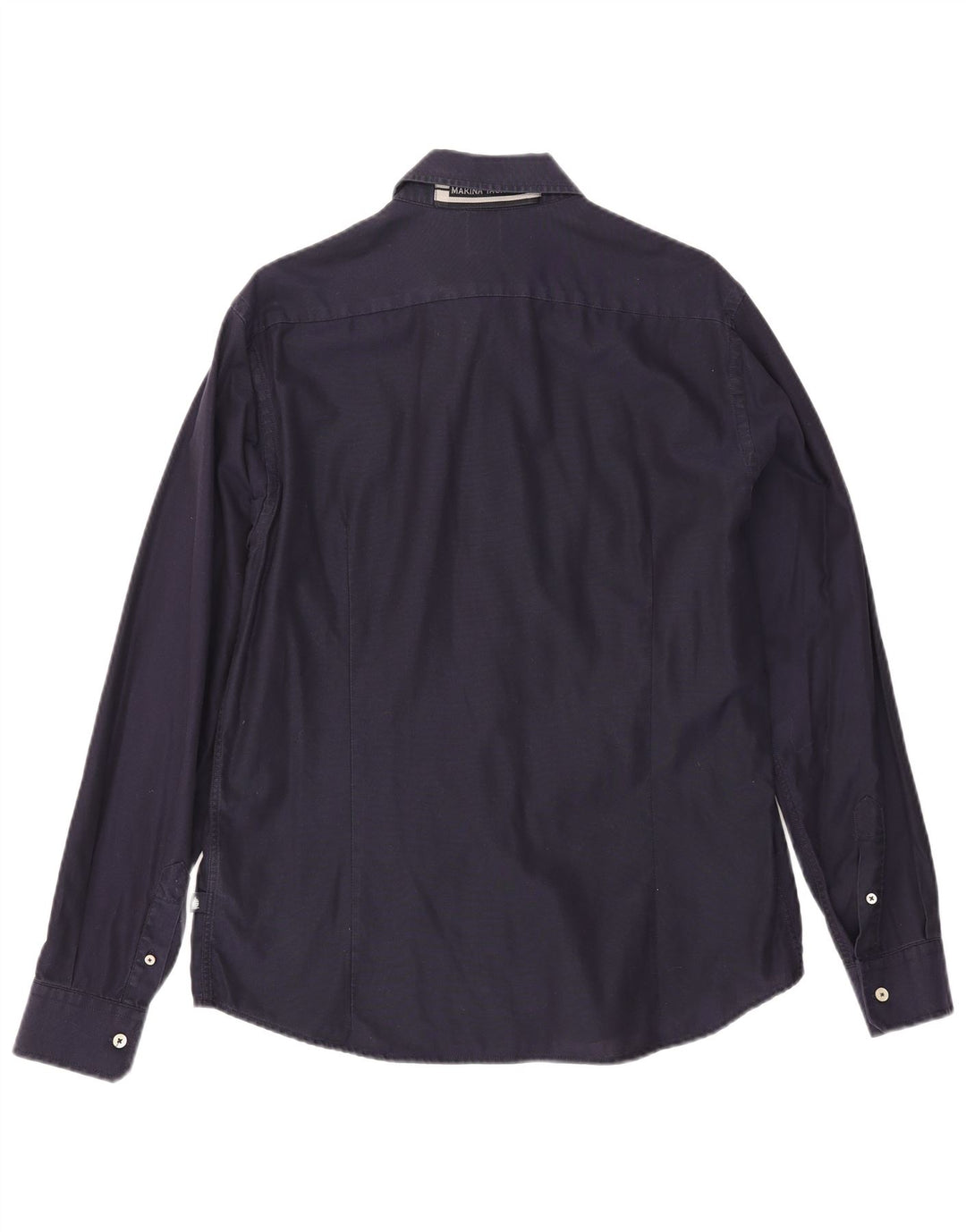 MARINA YACHTING Mens Shirt Size 42 Large Navy Blue Cotton