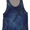 Zara Mens Graphic Vest Top Medium Blue Floral Cotton