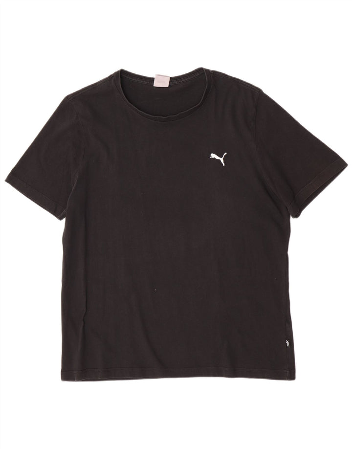 Puma Mens T-Shirt Top XL Black Cotton