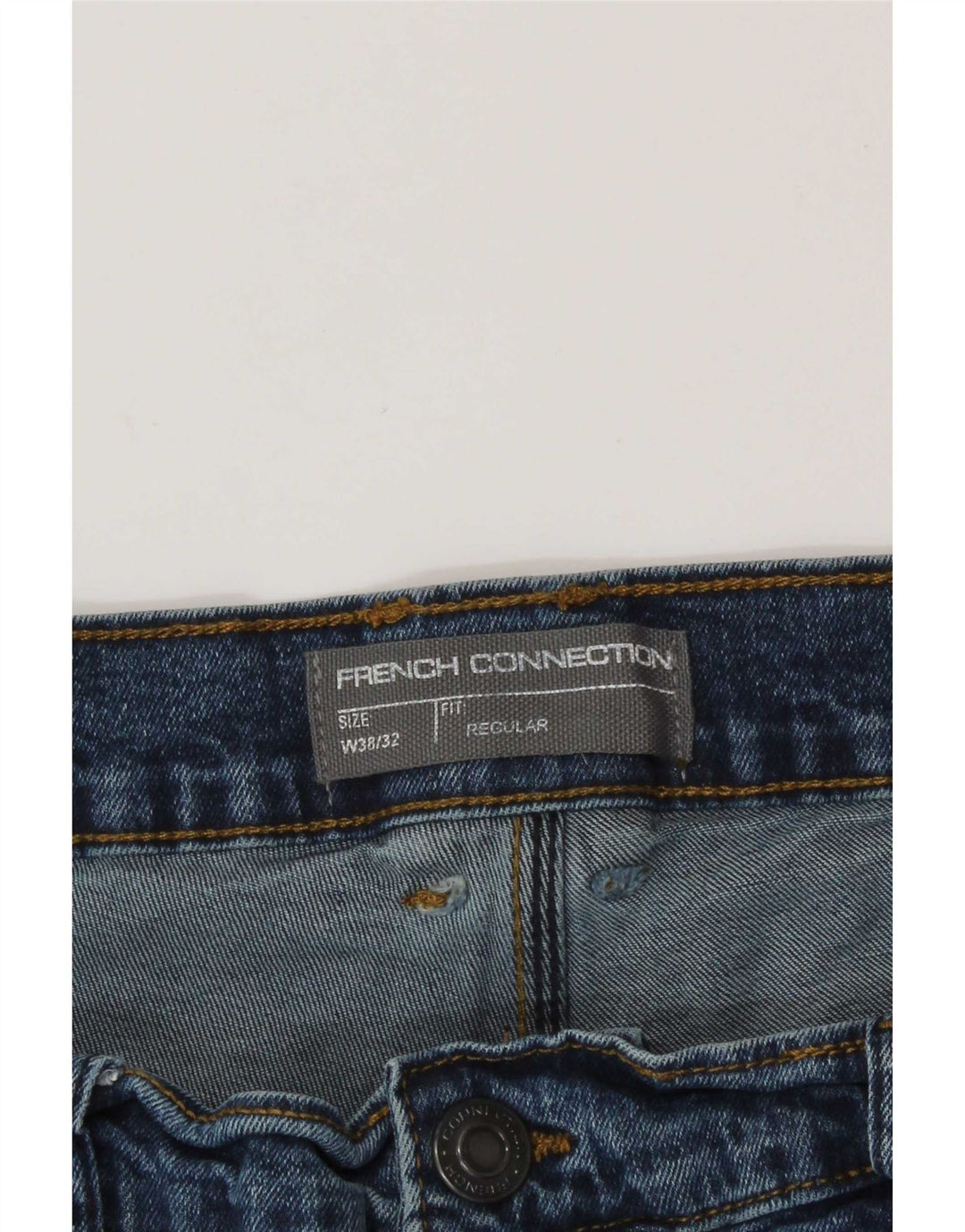 French Connection Mens Straight Jeans W38 L32 Blue Cotton