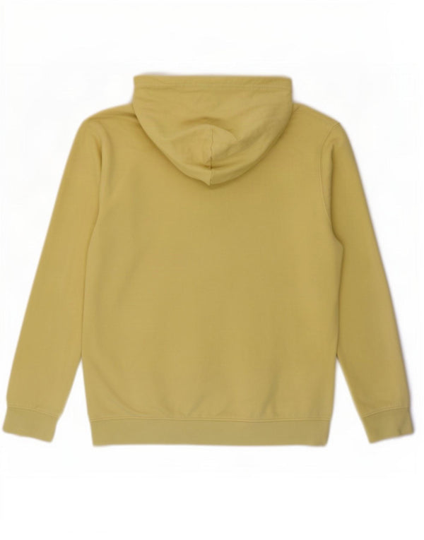 Champion Mens Hoodie Jumper Large Yellow Cotton