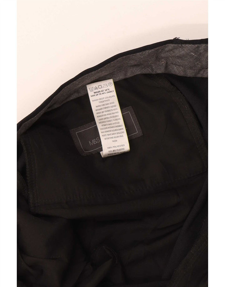 Marks & Spencer Mens Regular Fit Suit Trousers W36 L33 Navy Blue Polyester