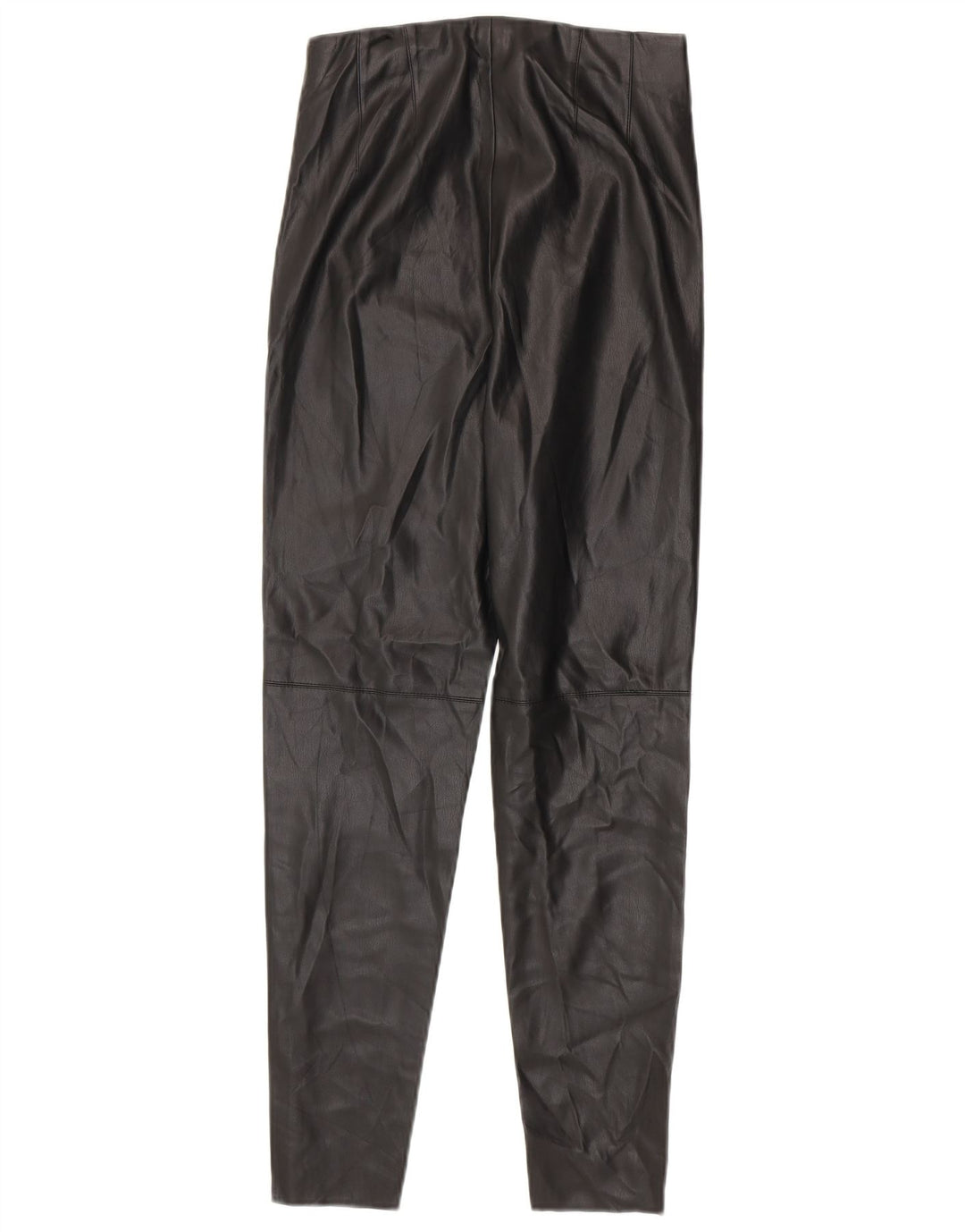 Zara Womens Faux Leather Leggings Medium W28 L27 Black Polyurethane