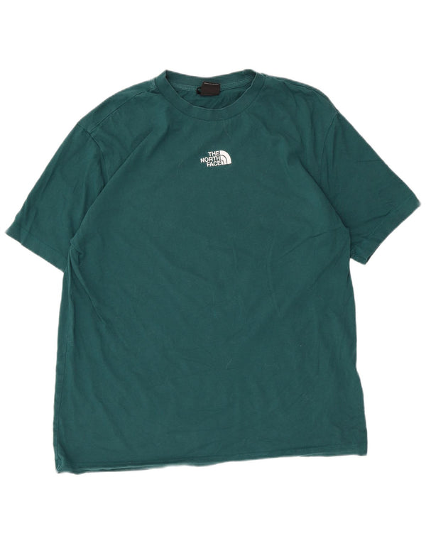 The North Face Womens T-Shirt Top UK 14 Medium Green Cotton