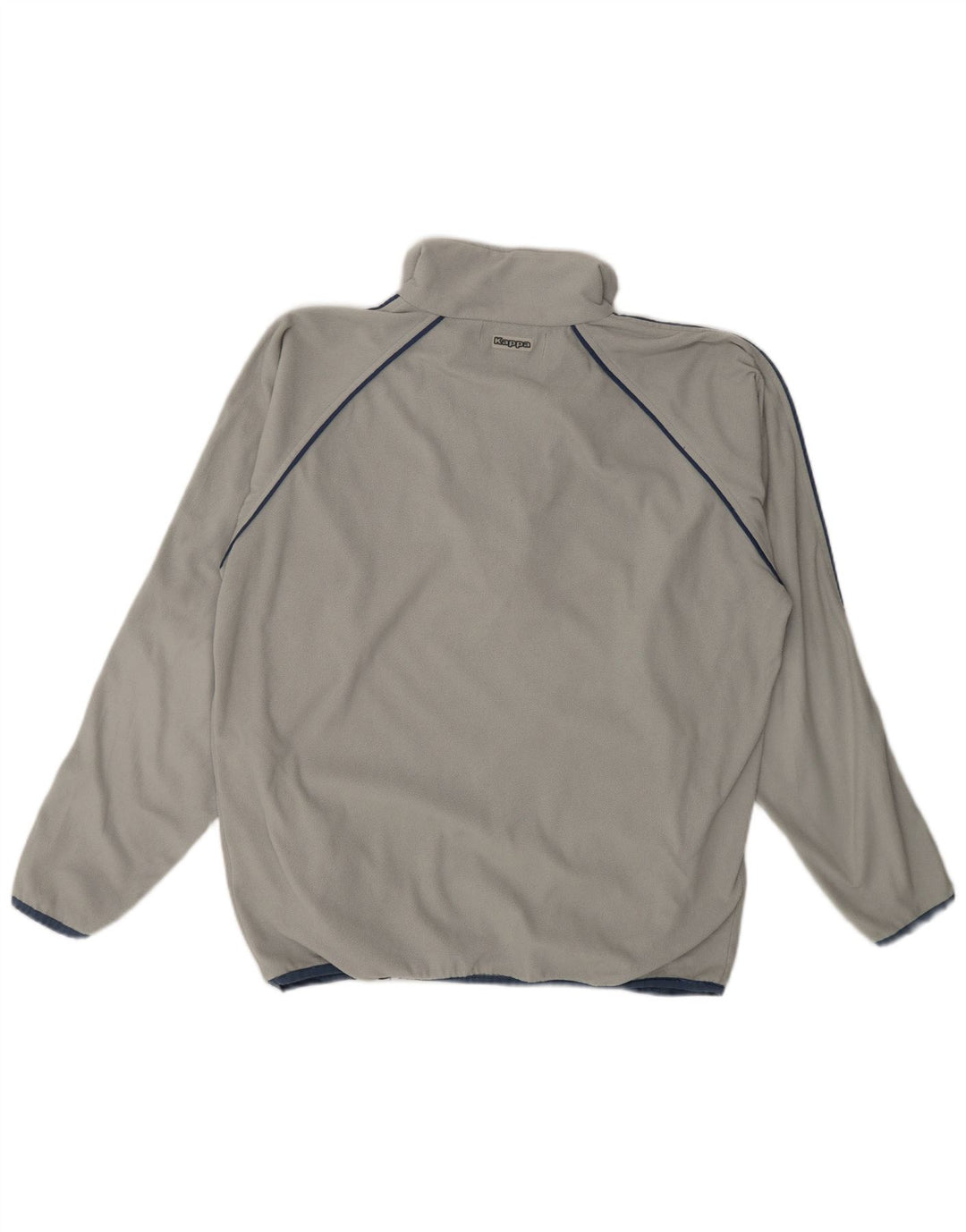 Kappa Mens Zip Neck Fleece Jumper Large Grey Polyester