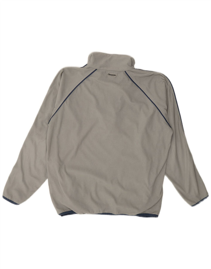Kappa Mens Zip Neck Fleece Jumper Large Grey Polyester