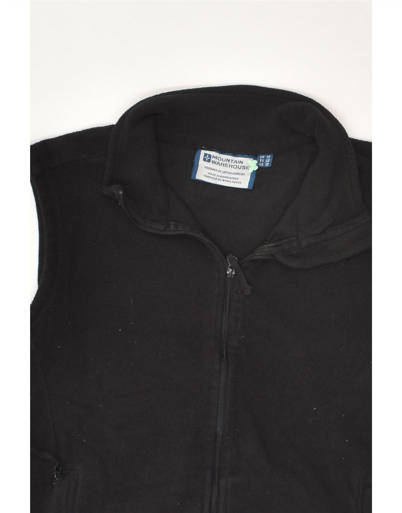 MOUNTAIN WAREHOUSE Womens Fleece Gilet UK 14 Large Black Polyester | Vintage Mountain Warehouse | Thrift | Second-Hand Mountain Warehouse | Used Clothing | Messina Hembry 