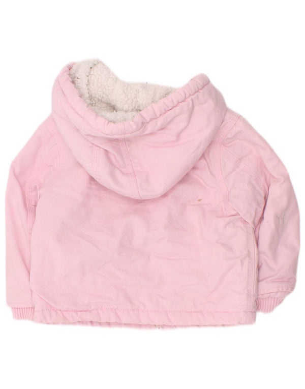 Carhartt Baby Girls Hooded Windbreaker Jacket 12-18 Months Pink Cotton