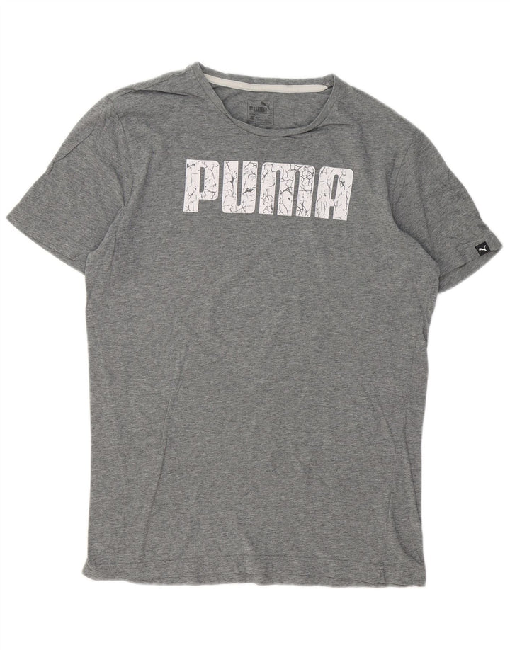 PUMA Mens Graphic T-Shirt Top Medium Grey