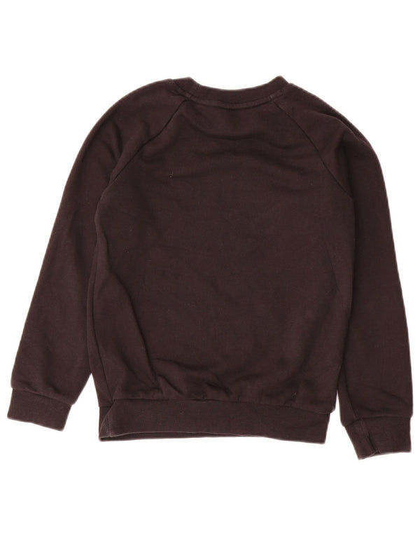 Adidas Girls Graphic Sweatshirt Jumper 7-8 Years Black Cotton